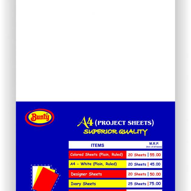 A4 SHEETS PLAIN [PACK OF 5]