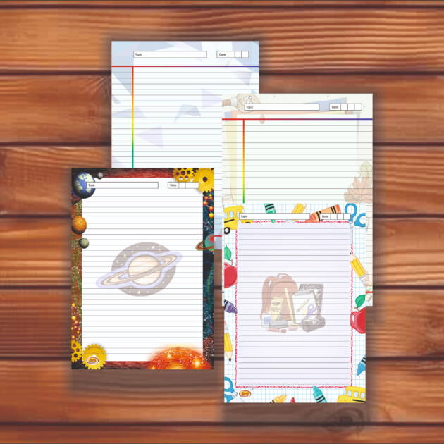 A4 DESIGNER SHEETS (PACK OF 5)